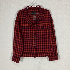 Sanctuary Red and Black Checkered Jacket Large